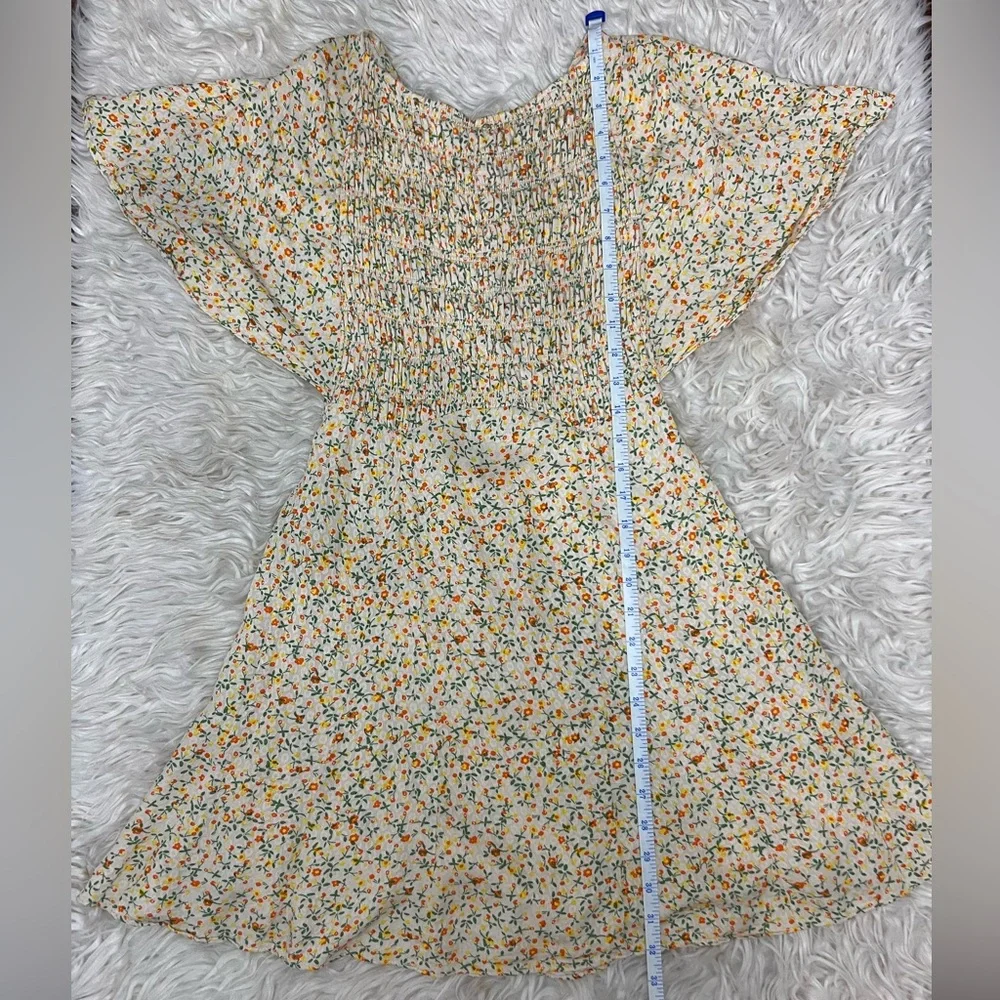 Free People Florence Floral Lace-Up Back Mini Dress Size Small - Picture 4 of 8
